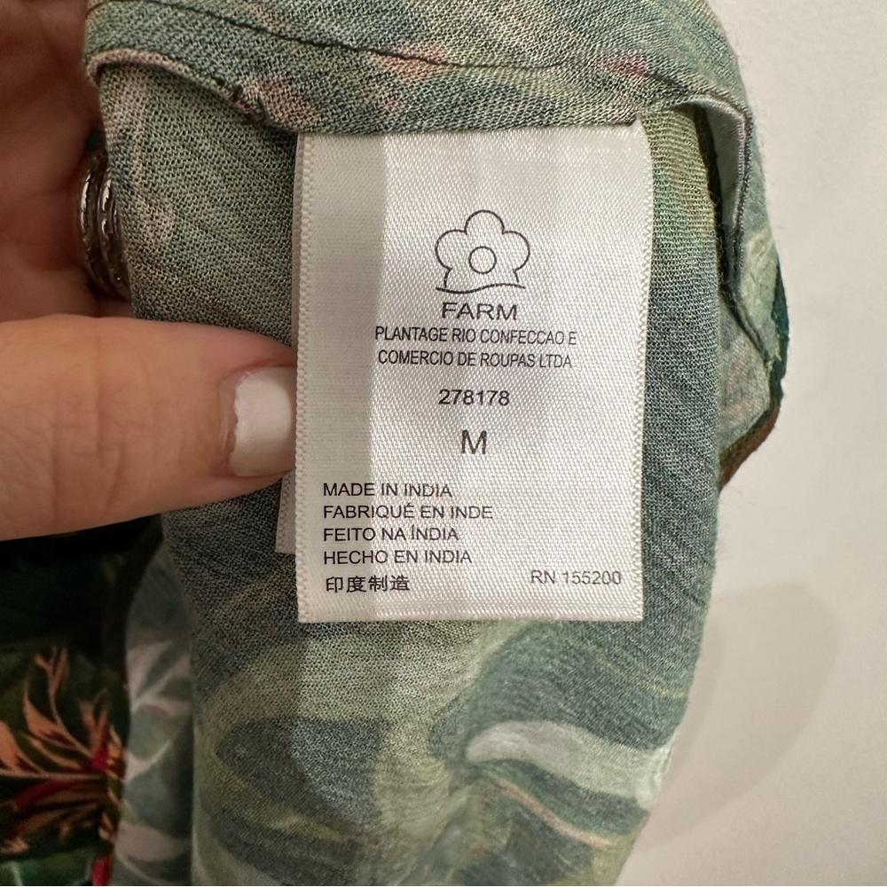 NWT Farm Rio Anthropologie Foliage Jungle Cutout Dress - Picture 11 of 12
